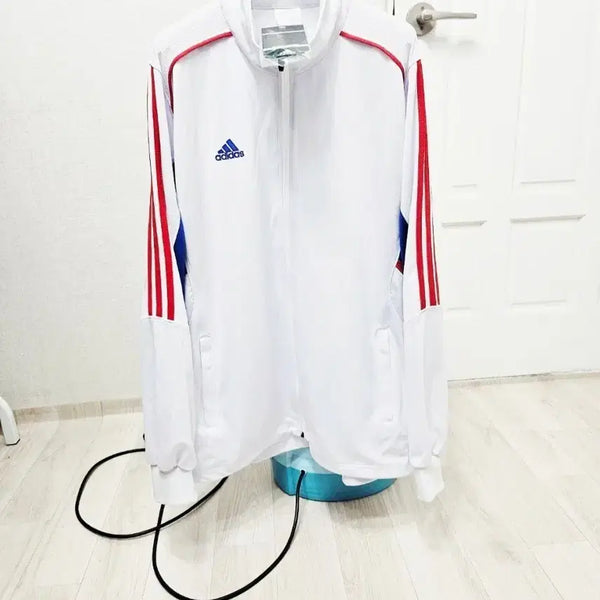 [BUNJANG] Adidas Essential Track Top Jersey 3XL White/Red / (115)3XL 미착용 아디다스 에센셜 [흰빨] 트랙탑져지