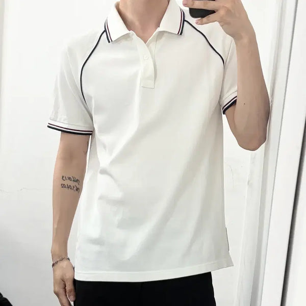 [BUNJANG] Prada Red Tab Polo T-Shirt / 프라다 레드탭 폴로 반팔 티셔츠