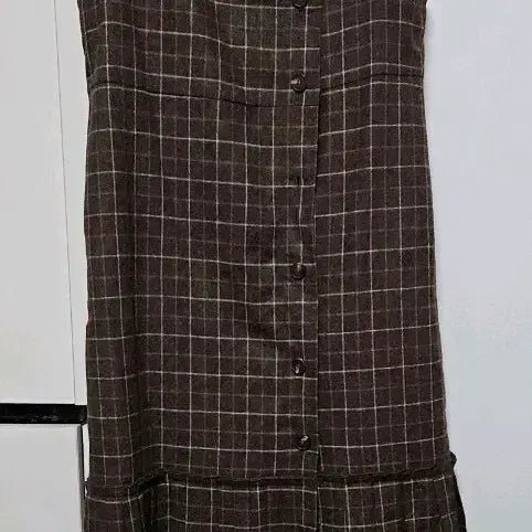 [BUNJANG] Plastic Island Plaid Suspender Dress / 플라스틱아일랜드 체크무늬 멜빵 원피스85