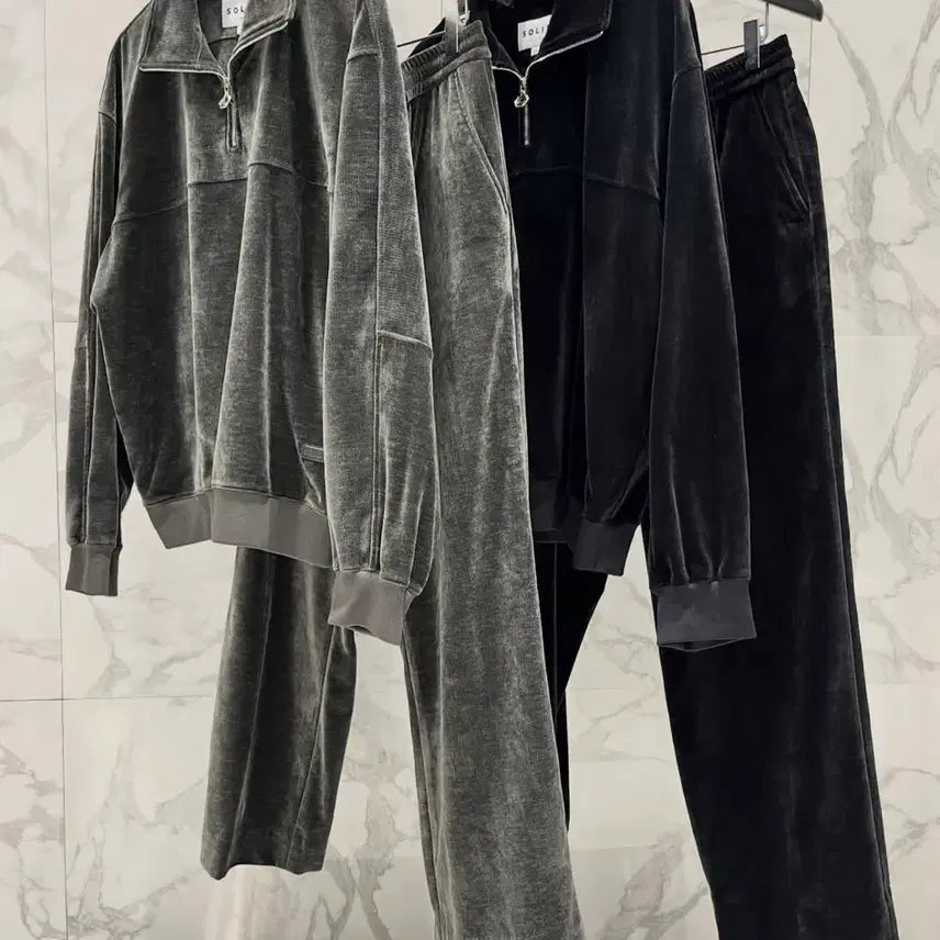 [BUNJANG] Solid Homme Black Velvet Setup Set / 솔리드옴므 블랙벨벳 셋업 처분합니다