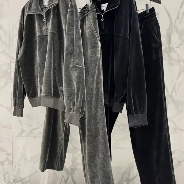 [BUNJANG] Solid Homme Black Velvet Setup Set / 솔리드옴므 블랙벨벳 셋업 처분합니다