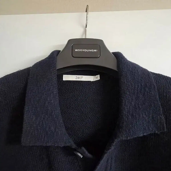 [BUNJANG] 247 Series Croquette Collar Knit XL Navy / 247시리즈 크로켓 카라니트 엑스라지팝니다
