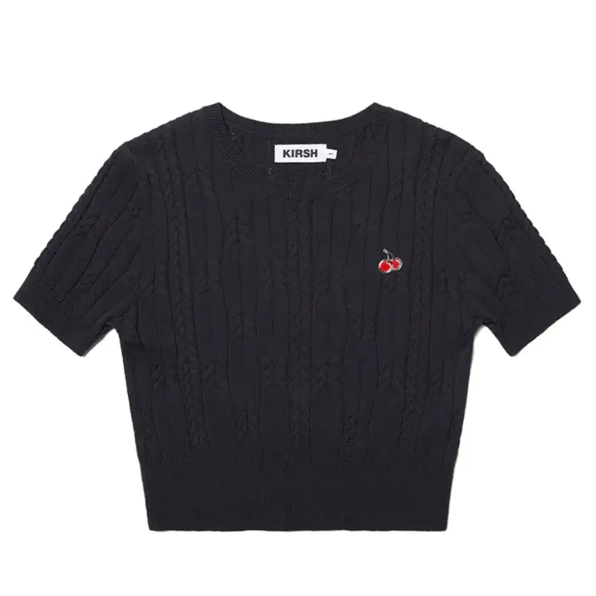 [BUNJANG] Kirsh Knit Short Sleeve Navy / 키르시 니트 반팔 네이비