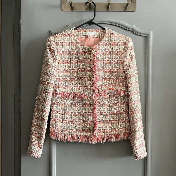 [BUNJANG] MICHAA Tweed Jacket Pink/Beige Size 85 / 미샤 트위드 자켓 호칭 85-97-160사이즈
