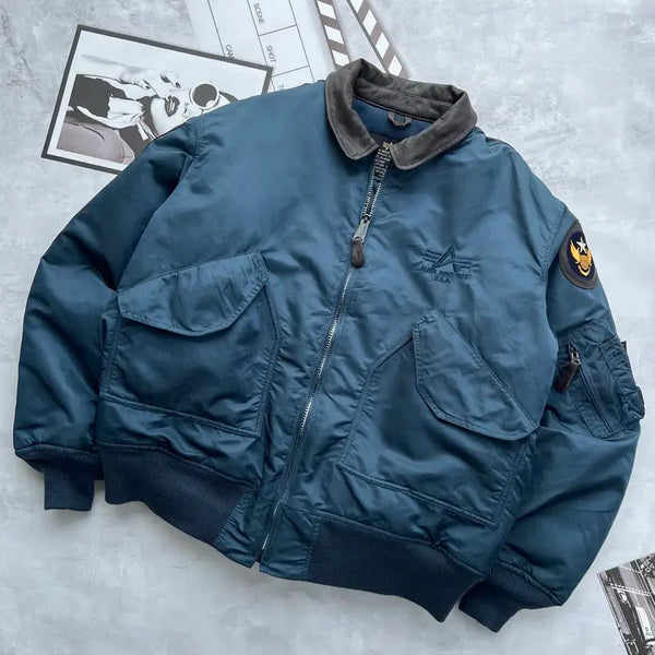 [BUNJANG] Vintage 2000s Alpha Industries CWU-45 Leather Collar Flight Jacket XL / Vintage 2000s Alpha Industries CWU-45