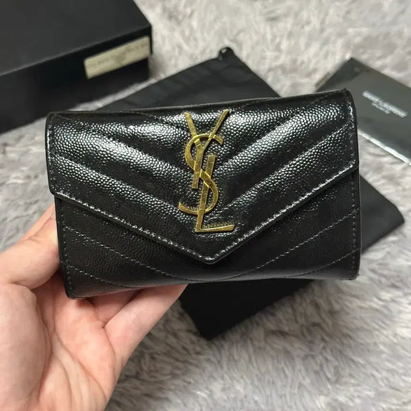 [BUNJANG] Yves Saint Laurent Matelassé Envelope Medium Wallet / [풀구성] 입생로랑 마틀라세 엔벨로프 중지갑