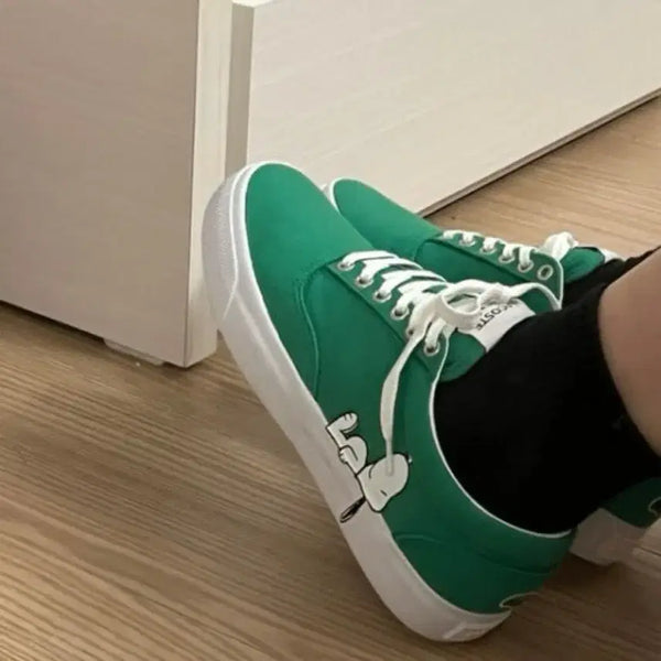 [BUNJANG] Lacoste x Peanuts Snoopy Sneakers Green / 라코스테 스누피 스니커즈 신발 운동화 그린