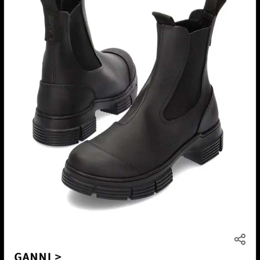 [BUNJANG] GANNI Rubber Boots Black Size 36 / 가니 레인부츠 36
