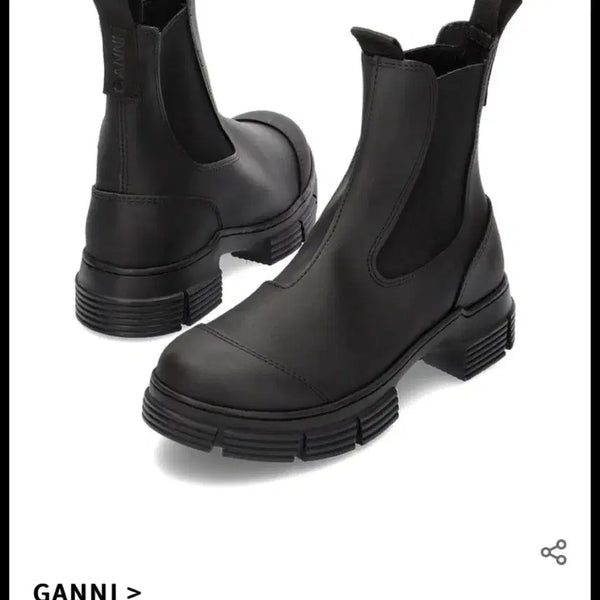 [BUNJANG] GANNI Rubber Boots Black Size 36 / 가니 레인부츠 36