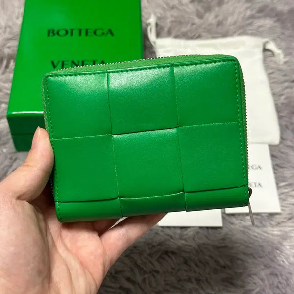 [BUNJANG] Bottega Veneta Maxi Flap Bi-Fold Wallet Green / [풀구성] 보테가베네타 맥시 플랩 반지갑 그린
