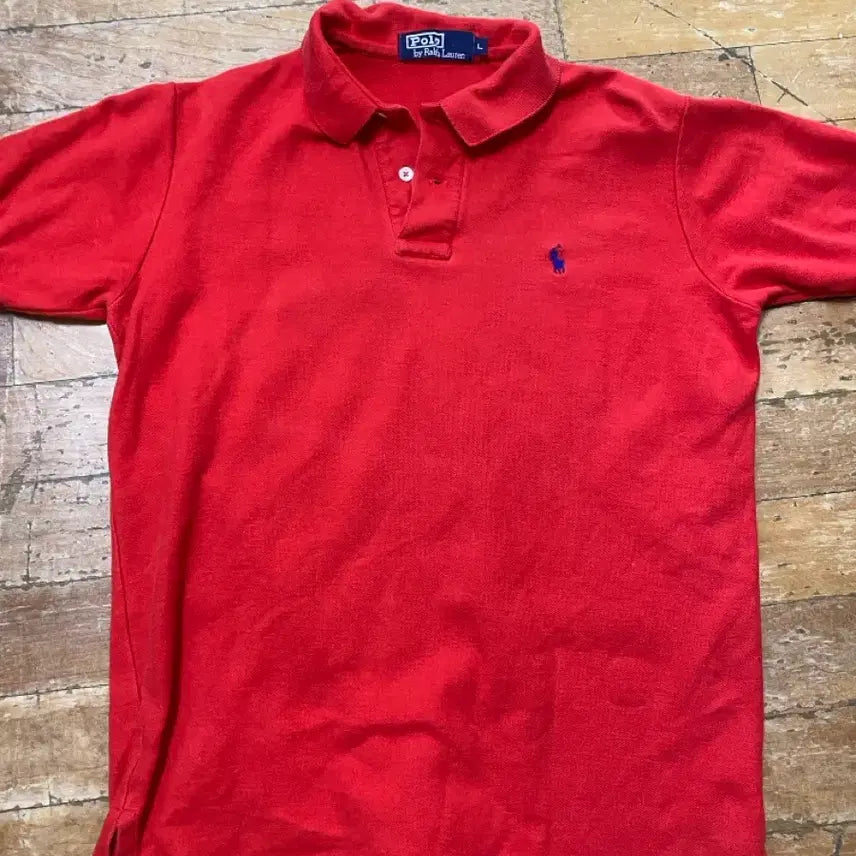 [BUNJANG] Polo Ralph Lauren Red Polo Shirt L (100) / 폴로 랄프로렌 레드 폴로티 L (100)