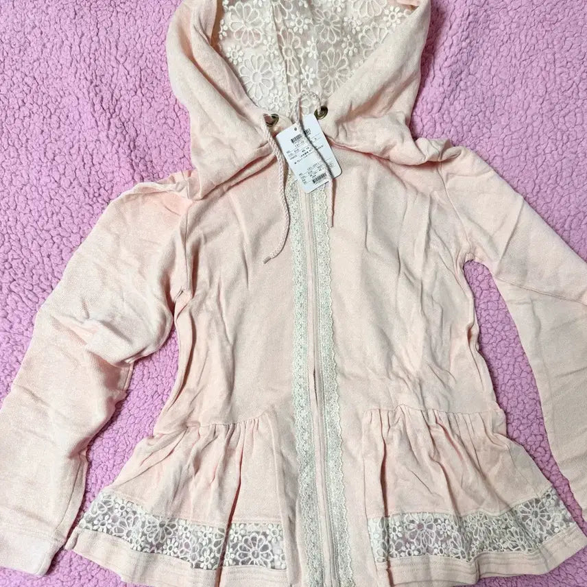 [BUNJANG] LIZ LISA Classic Lace Hoodie Zip-Up / 리즈리사 고전 레이스 후드집업 히메카지 히메갸루 라떼갸루 플로럴
