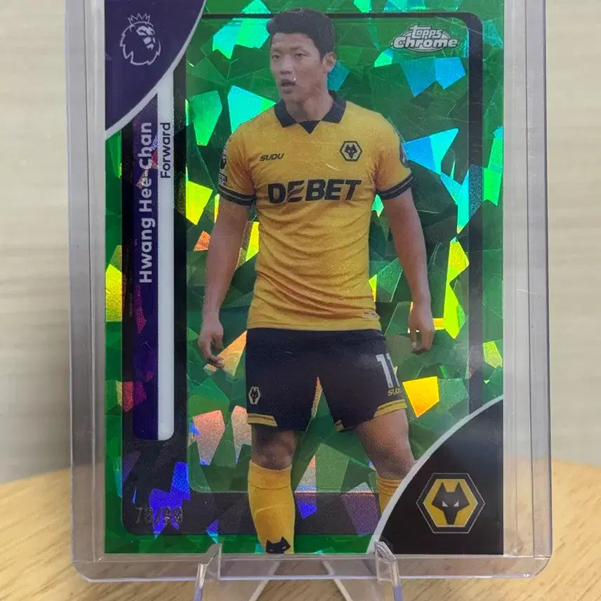 [BUNJANG] Tops Chrome Sapphire Wolverhampton Hwang Hee-chan Limited Edition 99 Photocard / 탑스크롬 사파이어 울버햄튼 황희찬 99한정