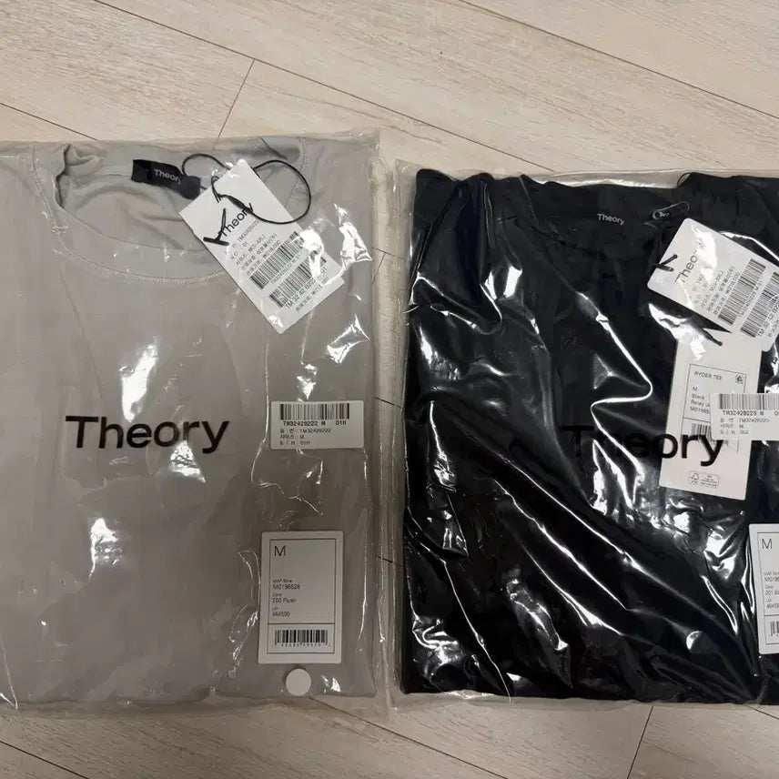 [BUNJANG] Theory Relay Jersey Rider T-Shirt (Black, Gray) / [M] 띠어리 릴레이 저지 라이더 티 미개봉 새상품(블랙, 그레이)