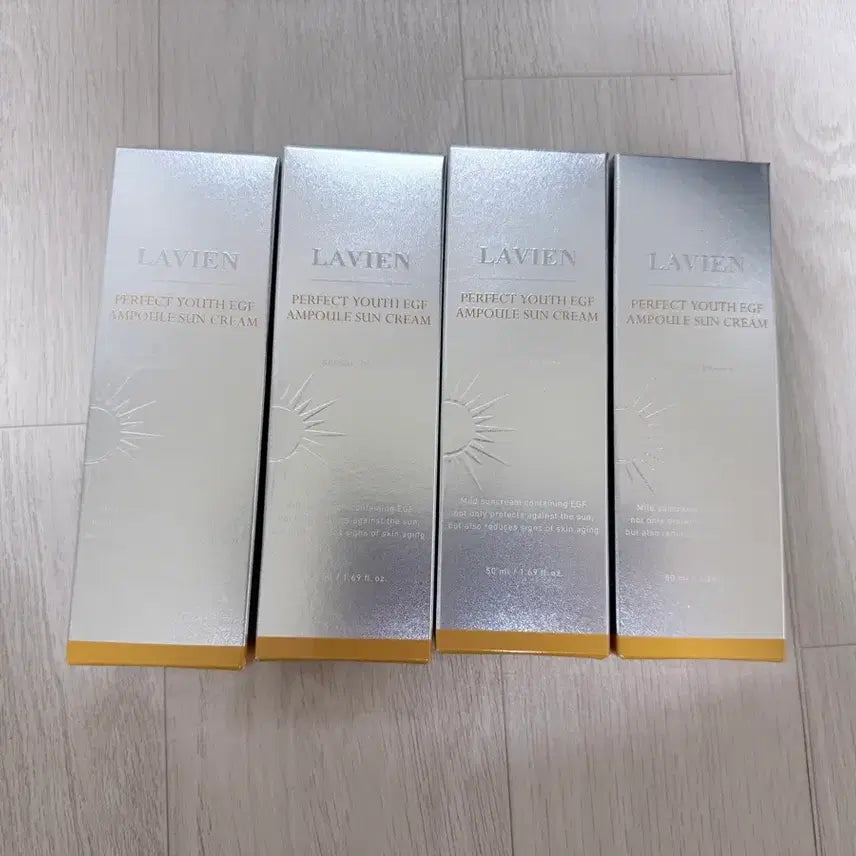 [BUNJANG] LaVieen Perfect Youth EGF Ampoule Sun Cream 50ml (Set of 4) / 라비앙 퍼펙트 유스 EGF 앰플 선크림 50ml 4개
