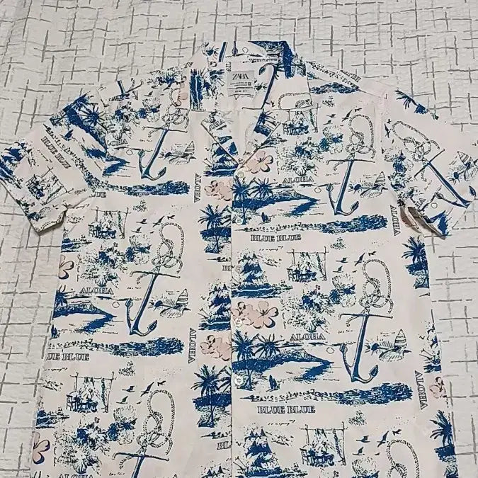 [BUNJANG] Zara Short Sleeve Shirt / 자라 반팔셔츠 M 가슴54 기장69