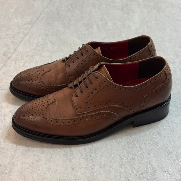 [BUNJANG] Wellshod Calfskin Wingtip Oxford Shoes Size 260 / 수제화 웰쇼드 송아지가죽 윙팁 옥스포드 260