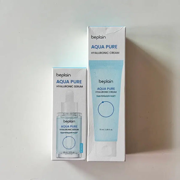 [BUNJANG] B.Plain Aqua Pure Hyaluronic Serum + Cream Set / 비플레인 아쿠아 퓨어 히알루로닉 세럼 + 크림