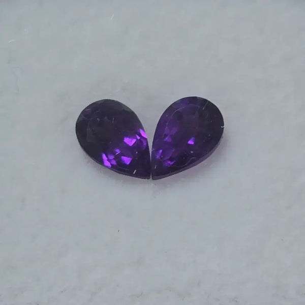 [BUNJANG] Amethyst Loose Gemstones (2 pcs) / 자수정 나석 두톨