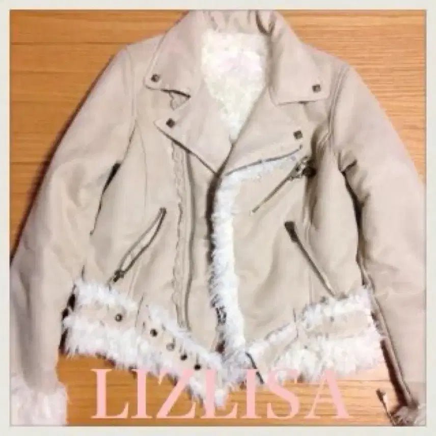 [BUNJANG] LIZ LISA Classic Mustang Rider Jacket with Fur Trim / 리즈리사 고전 무스탕 라이더 쟈켓 히메카지 히메갸루 라떼갸루 플로럴