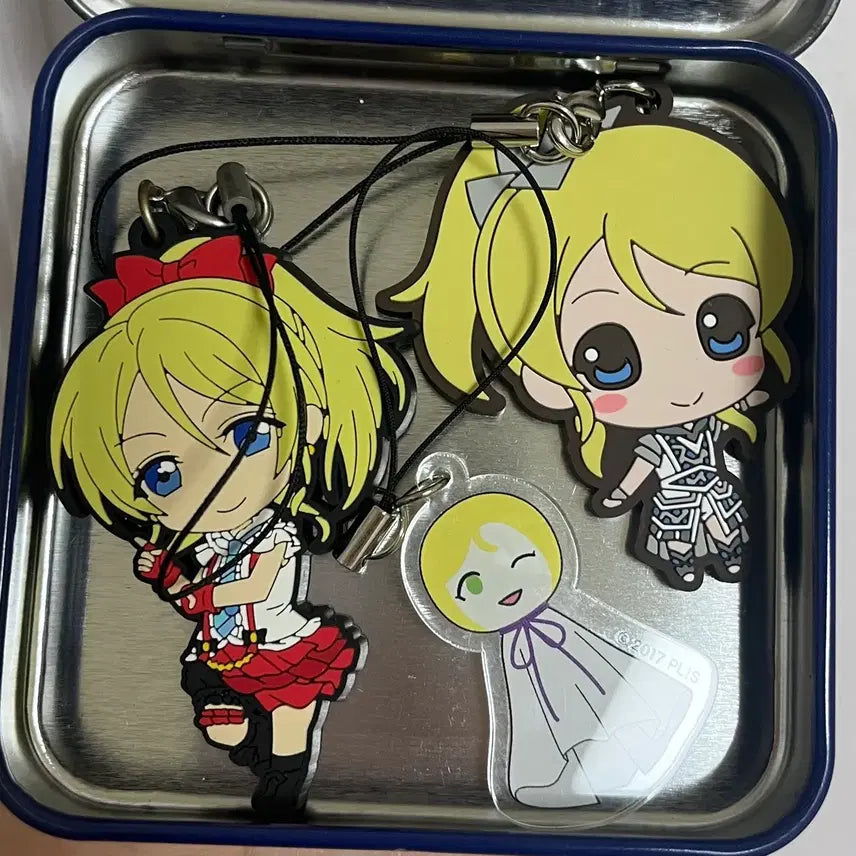 [BUNJANG] Love Live! Muse Ayase Eli Rubber Strap Keychain & Sunshine Aqours Ohara Mari Teru Teru Bozu Acrylic Keychain Bundle / [일괄] 러브라이브 뮤즈 아야세 에리 키링 선샤인 아쿠아 오하라 마리