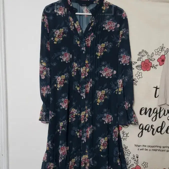 [BUNJANG] Hazzys Floral Chiffon Long Dress / HAZZYS 플로럴 쉬폰 롱원피스