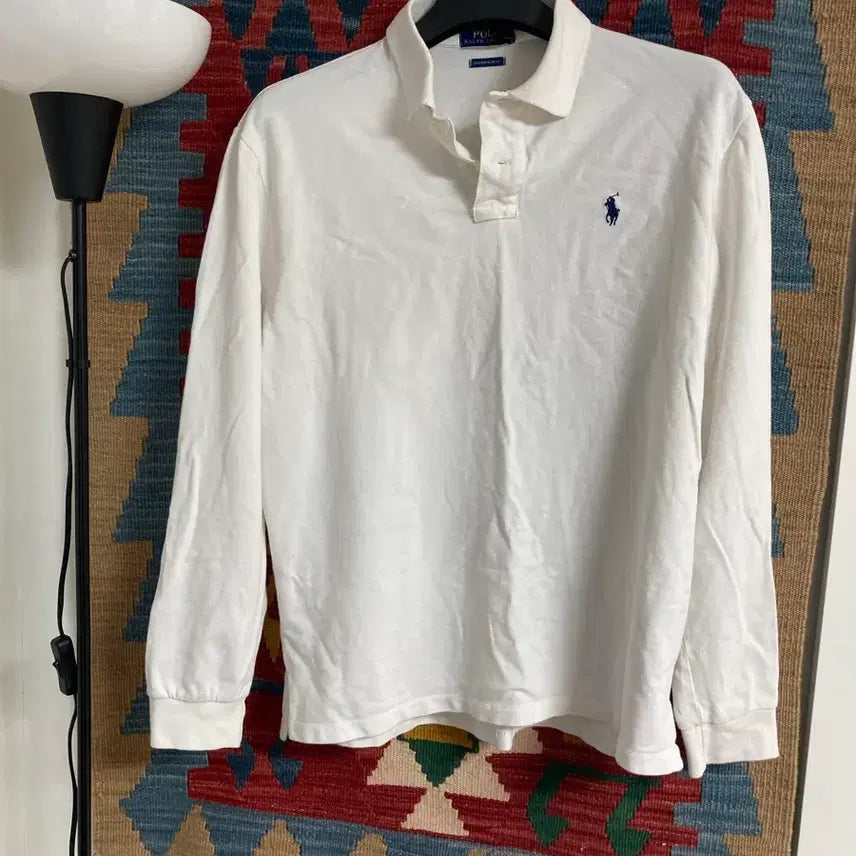 [BUNJANG] Polo Ralph Lauren Long Sleeve Polo Shirt White / 폴로 랄프로렌 긴팔 카라티 화이트
