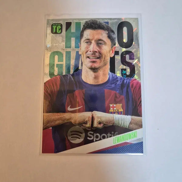 [BUNJANG] Panini Barcelona Lewandowski Holo Giants Card / 파니니 바르셀로나 레반도프스키 홀로 자이언츠 카드