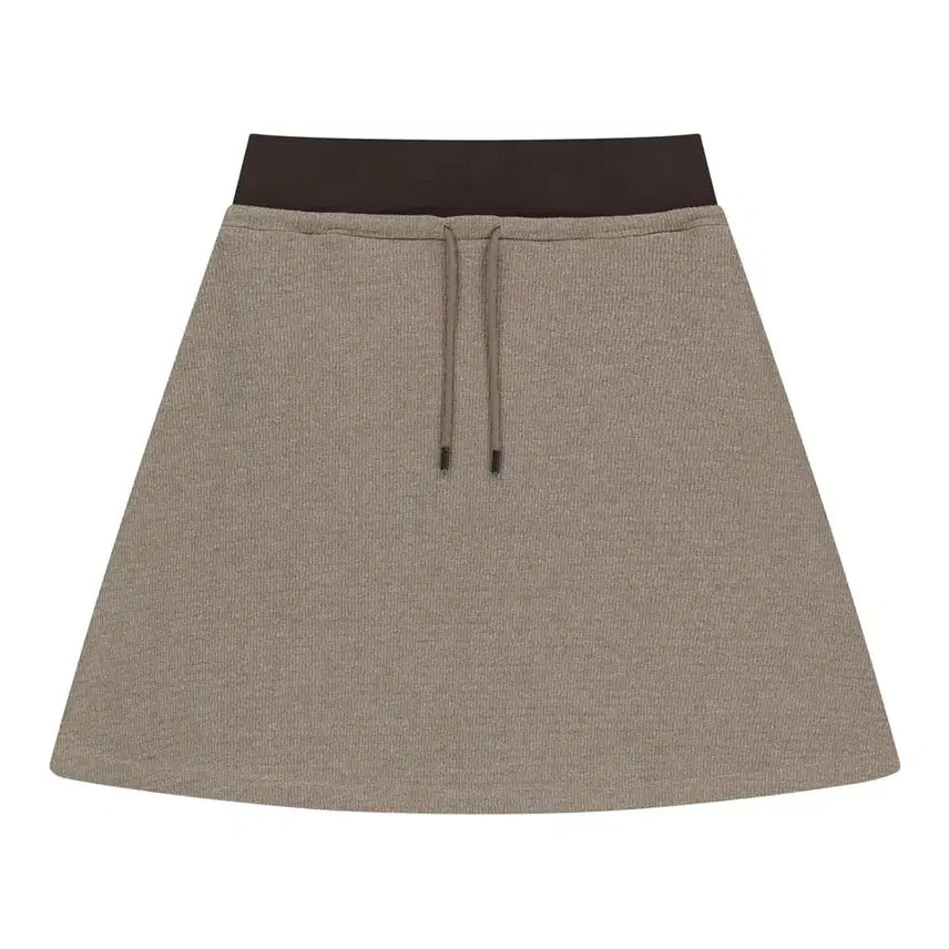 [BUNJANG] Coyseio Mini Waffle A-Line Skirt Cappuccino M / 코이세이오038 미니 와플 A라인 스커트 카푸치노 M coyseio