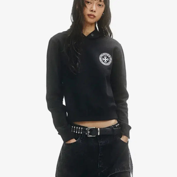 [BUNJANG] PUNCH DRUNK LOVERS Circle Logo Slim Hoodie / 펀치드렁크파티즈 Circle Logo Slim Hoodie 후드티