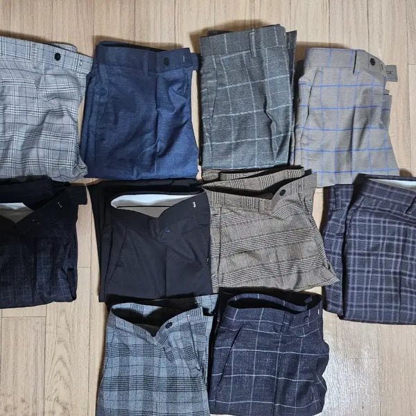 [BUNJANG] Check Pattern Slacks Pants (Unisex) / 남자 남성 바지 슬랙스 정장 32 패션 유행 인기 체크 일자 스키니