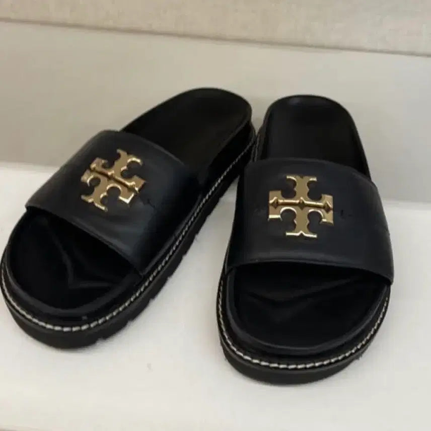 [BUNJANG] Tory Burch Evelyn Anatomic Lug Slide Slippers Black US 7.5 / [US 7.5] 토리버치 에블리 아나토믹 러그 슬라이드 슬리퍼 블랙