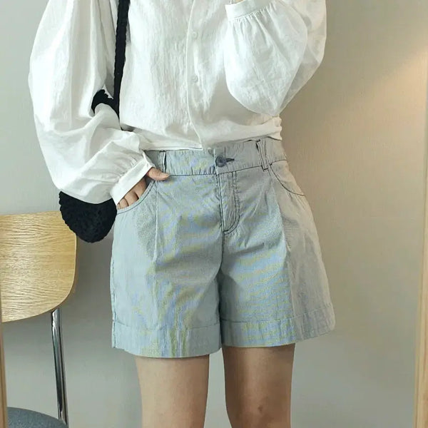 [BUNJANG] Emporio Armani Women's Striped Shorts (Size 67-88) / (67-88)엠포리오아르마니 여성 반바지  스트라이프 J14W4017