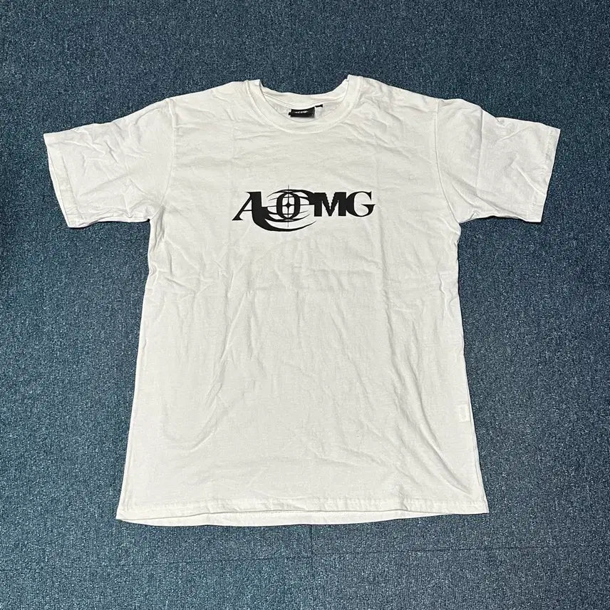 [BUNJANG] AOMG Logo Short Sleeve T-Shirt White / AOMG 반팔 티셔츠 화이트