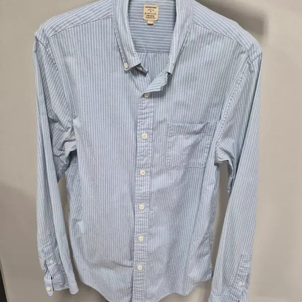 [BUNJANG] Giordano Oxford Blue Stripe Shirt / 지오다노 셔츠옥스포드 블루 스트라이프