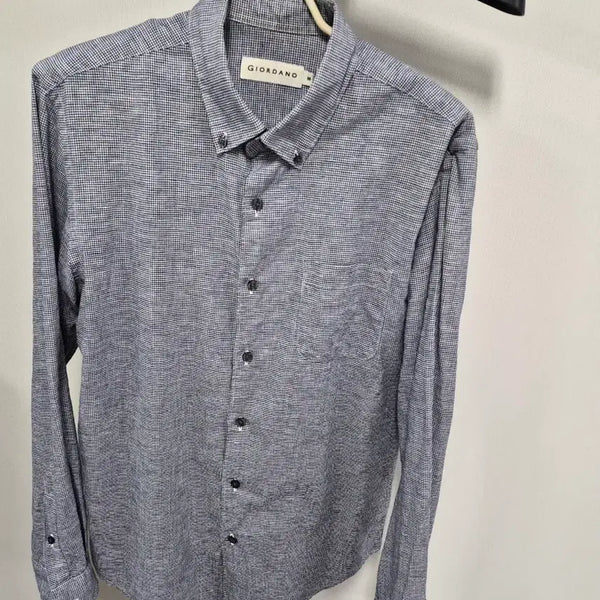 [BUNJANG] Giordano Check Pattern Shirt / 지오다노 체크 남방 셔츠