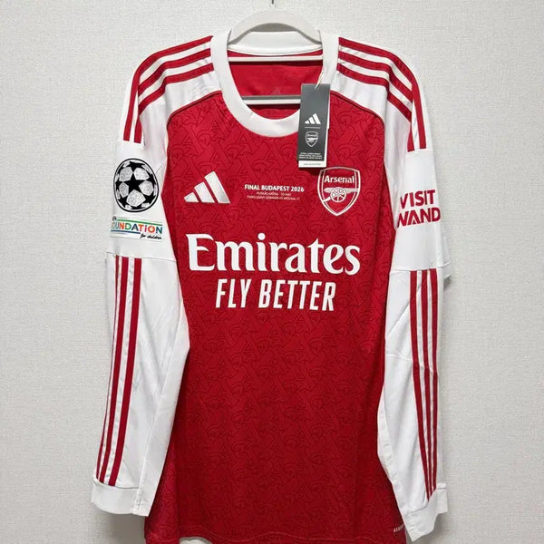 [BUNJANG] Arsenal 25-26 Home Long Sleeve Rice #41 Champions Edition Authentic Jersey / (새상품) 25-26 아스날 홈 긴팔 No.41 라이스 챔스 정품 유니폼