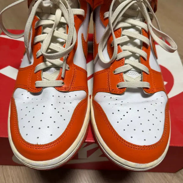 [BUNJANG] Nike Dunk High Retro Orange Blaze / 나이키 덩크 하이 레트로 오렌지 블레이즈 270