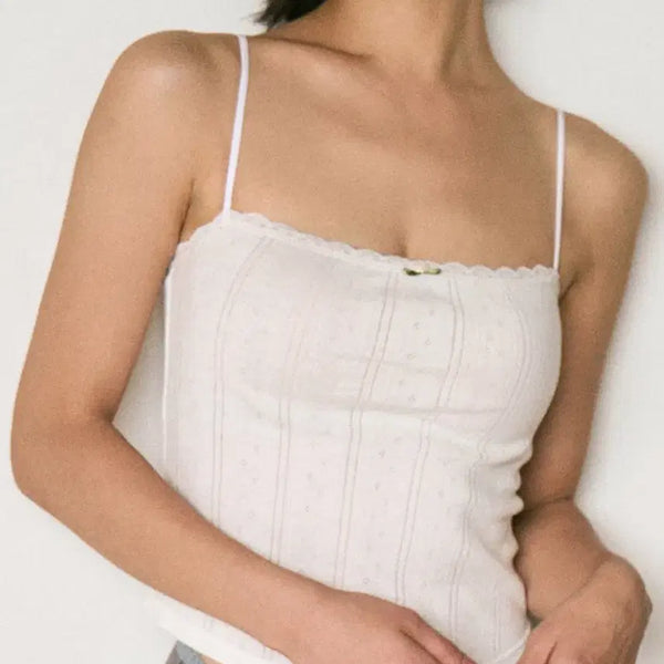 [BUNJANG] Comforter Lab Ego Fit Built-in Cap White Lace Tube Top Tank / 컴포트랩 에고르핏 캡내장 화이트 레이스 튜브탑 나시