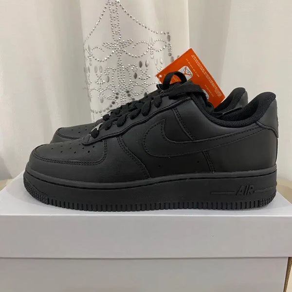 [BUNJANG] Nike Air Force All Black Women's Shoes (240) / 나이키 에어포스 올블랙 240 여성용