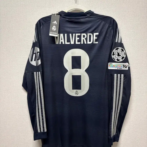 [BUNJANG] Real Madrid 25-26 Valverde Long Sleeve Authentic Away Jersey / (새상품) 25-26 레알 마드리드 어웨이 긴팔 발베르데 정품 유니폼