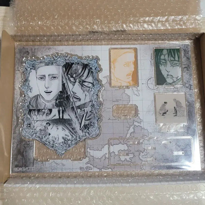 [BUNJANG] Attack on Titan Erwin & Levi 1st Anniversary Diorama Acrylic Stand Figure / 진격의거인 진격거 엘빈 리바이 완결 1주년 디오라마 아크릴 스탠드 피규어