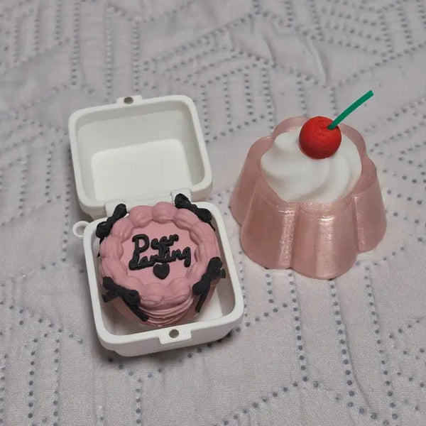 [BUNJANG] Cherry Blossom Pudding Clicker Keyboard Keycap/Keyring Fidget Toy Bundle Set / 벚꽃 푸딩 케이크 클릭커 클리커 키캡 키링 피젯토이 일괄