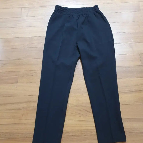 [BUNJANG] Women's Black Summer Slacks Pants / (새상품)55~66추천 고무줄허리 여름여성 검정색 슬랙스 정장 바지