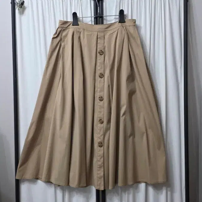 [BUNJANG] JS STUDIO A-Line Long Skirt Beige / 지스튜디오 롱스커트
