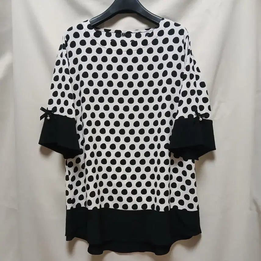 [BUNJANG] Polka Dot Blouse / 여름 소매 포인트 도트 땡땡이 블라우스 77