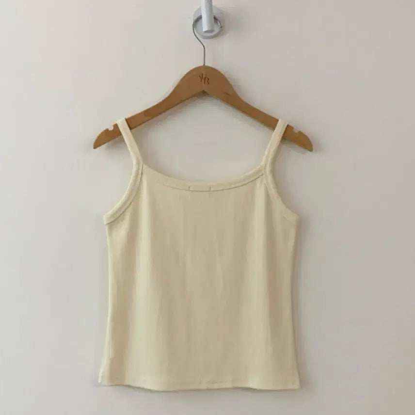 [BUNJANG] Yuri Soufflé Ribbed Sleeveless Top (Butter Color, New Unsealed) / [미개봉새상품]유리에 수플레 골지 나시