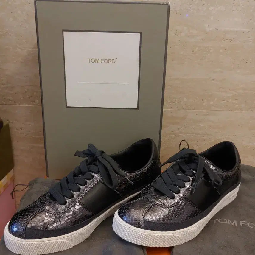 [BUNJANG] Tom Ford Snakeskin and Leather Mix Sneakers / (새상품)톰포드 스니커즈 230