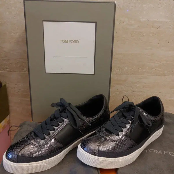 [BUNJANG] Tom Ford Snakeskin and Leather Mix Sneakers / (새상품)톰포드 스니커즈 230
