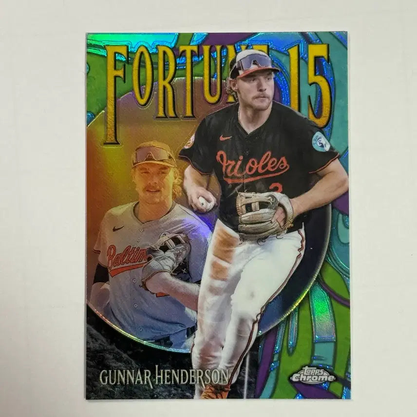 [BUNJANG] Gunnar Henderson Baltimore Orioles Top Chrome Baseball Card / 볼티모어 거너 헨더슨 탑스크롬 야구 카드